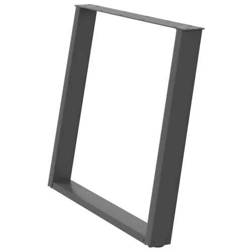  2 db antracitszürke, U alakú acél étkezőasztal láb 90 x (72-73) cm