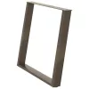  2 db U alakú étkezőasztal láb natúr acélból 90 x (72-73) cm