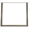  2 db U alakú étkezőasztal láb natúr acélból 90 x (72-73) cm