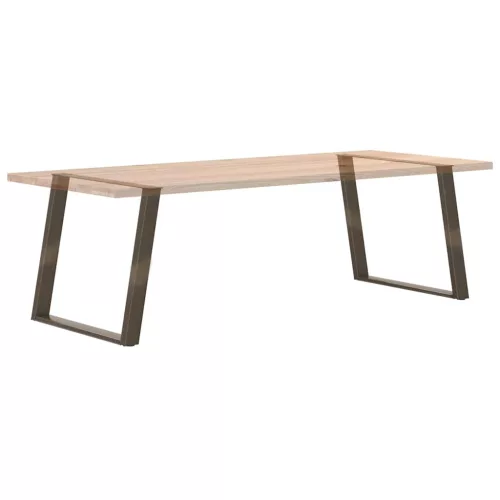  2 db U alakú étkezőasztal láb natúr acélból 90 x (72-73) cm
