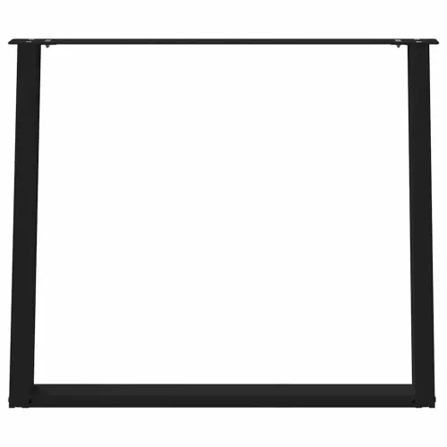  2 db U alakú étkezőasztal láb fekete 100 x (72-73) cm acél étkezőasztalhoz