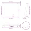  2 db U alakú étkezőasztal láb fehér 100 x (72-73) cm acél étkezőasztal láb