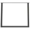  2 db antracitszürke, U alakú étkezőasztal láb 100 x (72-73) cm acél