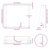  2 db antracitszürke, U alakú étkezőasztal láb 100 x (72-73) cm acél
