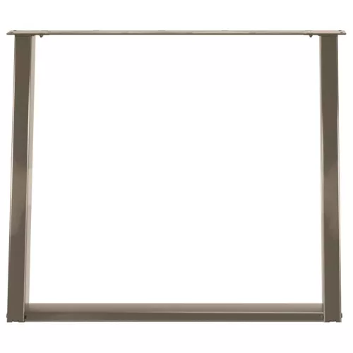  2 db U alakú étkezőasztal láb natúr acélból 100 x (72-73) cm acél
