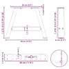 2 db A-alakú fehér dohányzóasztal láb 30 x (30-31) cm acél