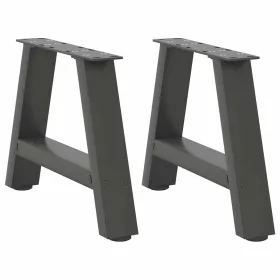    2 db antracitszürke A-alakú acél dohányzóasztal láb 30x(30-31) cm
