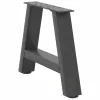  2 db antracitszürke A-alakú acél dohányzóasztal láb 30x(30-31) cm