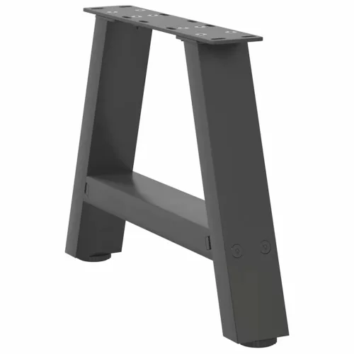  2 db antracitszürke A-alakú acél dohányzóasztal láb 30x(30-31) cm