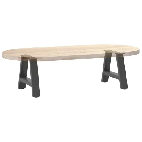  2 db antracitszürke A-alakú acél dohányzóasztal láb 30x(30-31) cm