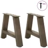  2 db A-alakú acél dohányzóasztal láb 30x(30-31) cm