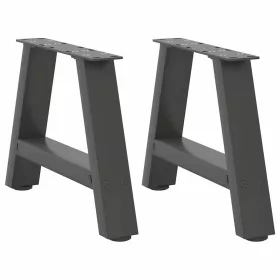    2 db antracitszürke A-alakú acél dohányzóasztal láb 40x(30-31) cm