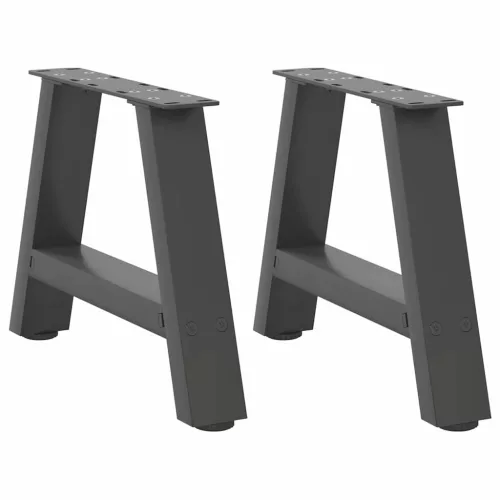  2 db antracitszürke A-alakú acél dohányzóasztal láb 40x(30-31) cm