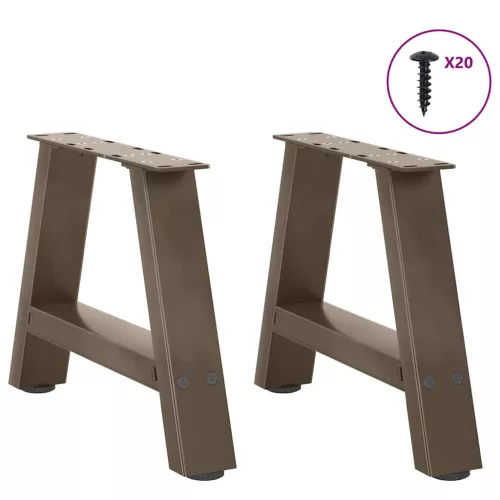  2 db A-alakú dohányzóasztal láb 40x(30-31) cm acél dohányzóasztal láb