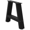  2 db fekete, A-alakú acél dohányzóasztal láb 50 x (30-31) cm
