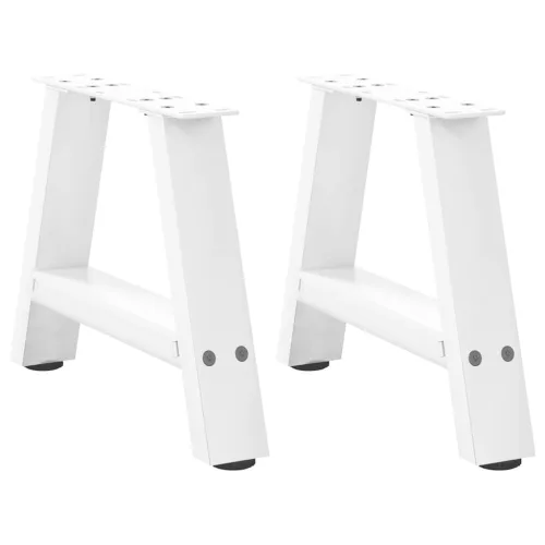  2 db fehér, A-alakú acél dohányzóasztal láb 50 x (30-31) cm