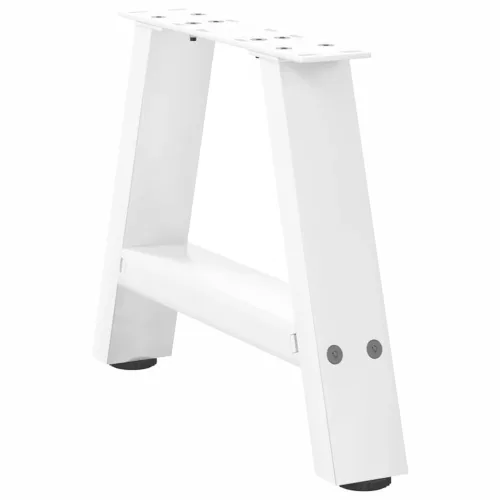  2 db fehér, A-alakú acél dohányzóasztal láb 50 x (30-31) cm