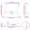  2 db fehér, A-alakú acél dohányzóasztal láb 50 x (30-31) cm