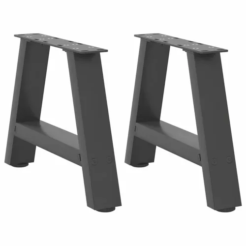  2 db antracitszürke A-alakú acél dohányzóasztal láb 50x(30-31) cm