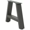  2 db antracitszürke A-alakú acél dohányzóasztal láb 50x(30-31) cm