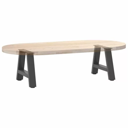  2 db antracitszürke A-alakú acél dohányzóasztal láb 50x(30-31) cm