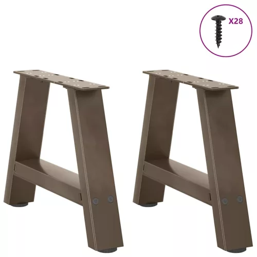  2 db A-alakú dohányzóasztal láb 50x(30-31) cm acél dohányzóasztal láb