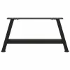  2 db fekete, A-alakú acél dohányzóasztal láb 60 x (30-31) cm