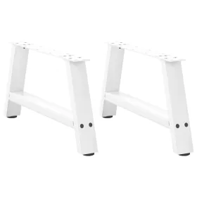    2 db A-alakú fehér dohányzóasztal láb 60 x (30-31) cm acél