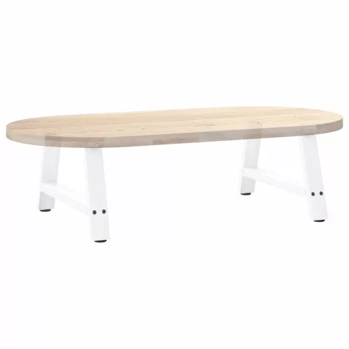 2 db A-alakú fehér dohányzóasztal láb 60 x (30-31) cm acél
