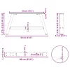  2 db A-alakú fehér dohányzóasztal láb 60 x (30-31) cm acél