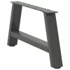  2 db antracitszürke A-alakú acél dohányzóasztal láb 60 x (30-31) cm