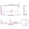  2 db antracitszürke A-alakú acél dohányzóasztal láb 60 x (30-31) cm