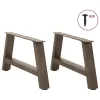  2 db A-alakú dohányzóasztal láb 60x(30-31) cm acél