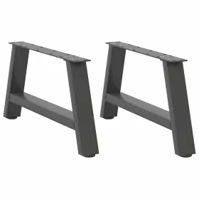    2 db antracitszürke A-alakú acél dohányzóasztal láb 70x(30-31) cm