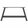  2 db antracitszürke A-alakú acél dohányzóasztal láb 70x(30-31) cm