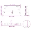 2 db A-alakú dohányzóasztal láb 70 x (30-31) cm acél