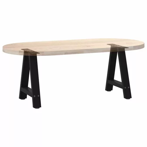  2 db fekete, A-alakú acél dohányzóasztal láb 38 x (42-43) cm