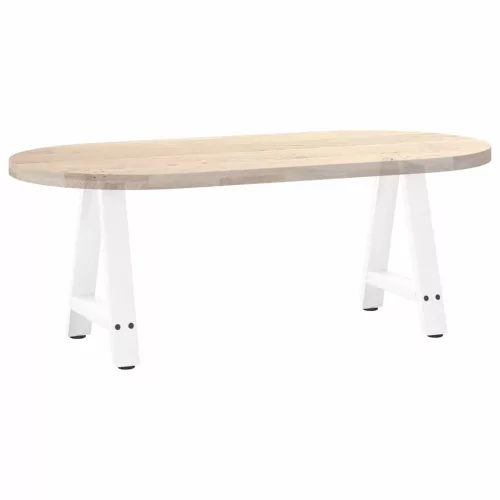  2 db A-alakú dohányzóasztal láb fehér 38x(42-43) cm acél dohányzóasztal láb