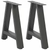  2 db antracitszürke A-alakú acél dohányzóasztal láb 38x(42-43) cm