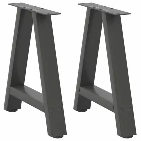    2 db antracitszürke A-alakú acél dohányzóasztal láb 38x(42-43) cm