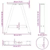  2 db A-alakú dohányzóasztal láb 38x(42-43) cm acél