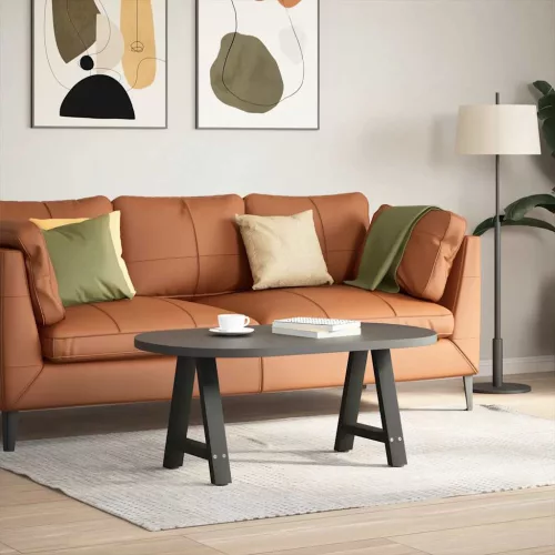  2 db fekete, A-alakú acél dohányzóasztal láb 50 x (42-43) cm