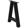  2 db fekete, A-alakú acél dohányzóasztal láb 50 x (42-43) cm