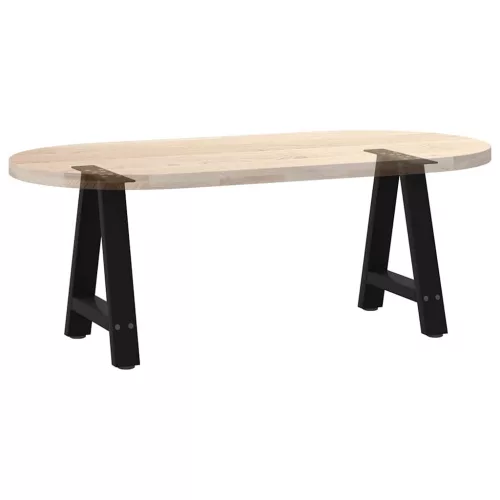  2 db fekete, A-alakú acél dohányzóasztal láb 50 x (42-43) cm
