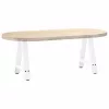  2 db A-alakú fehér dohányzóasztal láb 50 x (42-43) cm acél