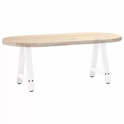  2 db A-alakú fehér dohányzóasztal láb 50 x (42-43) cm acél