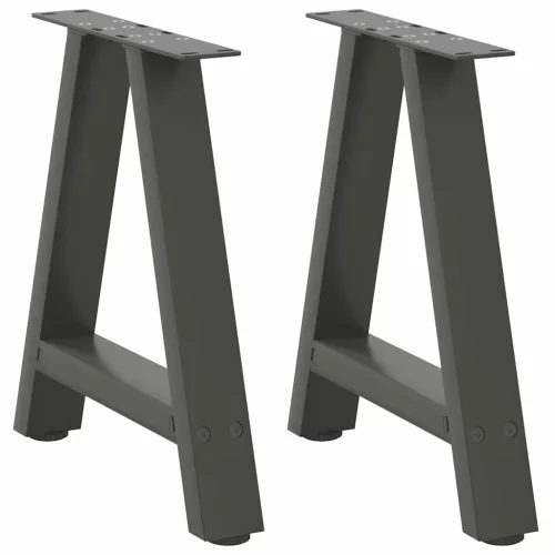  2 db antracitszürke A-alakú acél dohányzóasztal láb 50x(42-43) cm