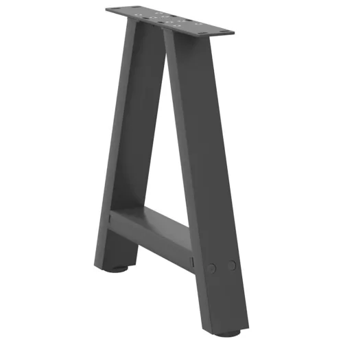  2 db antracitszürke A-alakú acél dohányzóasztal láb 50x(42-43) cm