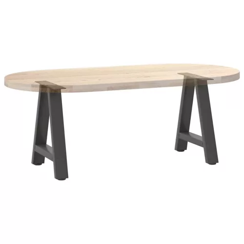  2 db antracitszürke A-alakú acél dohányzóasztal láb 50x(42-43) cm