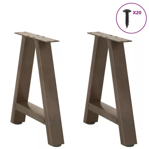  2 db A-alakú dohányzóasztal láb 50x(42-43) cm acél dohányzóasztal láb